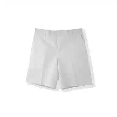 我是大卫 商务轻熟风简约时尚慵懒感宽松纯色五分休闲短裤 男女同款 白色