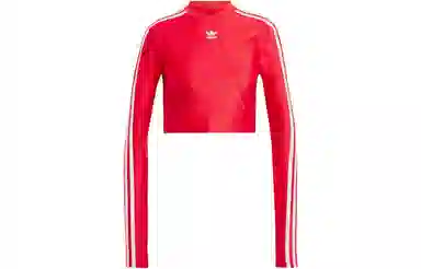 adidas originals 3-Stripes 3-Stripes Cropped Long-Sleeve Top T