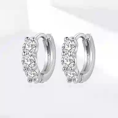 饰伴 锆韵流光 时尚简约 精致高级 雅致 小众 创意设计日常百搭 甜美清新 好运 温柔大方 合金 耳环 女款