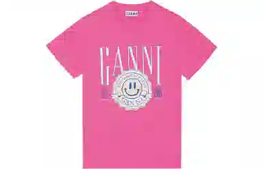 GANNI University of Love T-Shirt Pink