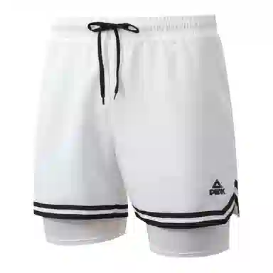 PEAK Striped Letter Print Quick-Dry Shorts