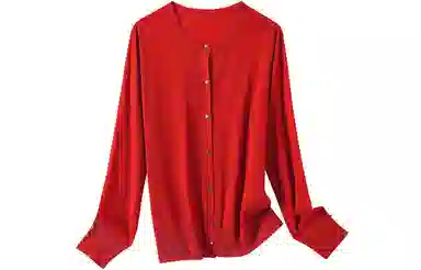 恒源祥 精纺圆领长袖薄款开衫毛衣 女款