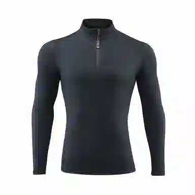 浪莎 户外运动长袖半拉链跑步健身衣 男款