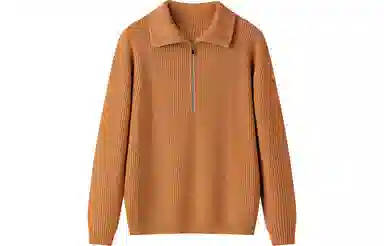 恒源祥 纯色休闲翻领毛衣 女款