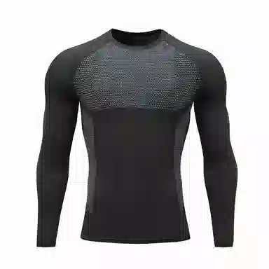 浪莎 运动内衣套装篮球弹力训练服打底衫长袖秋冬健身衣 男款