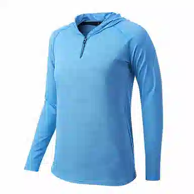 浪莎 纯色运动连帽速干衣健身衣 男款