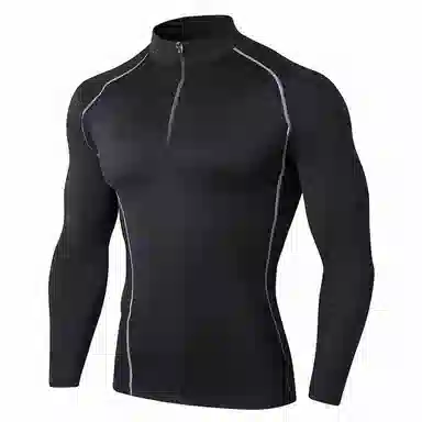 浪莎 运动训练长袖高弹速干健身衣 男款