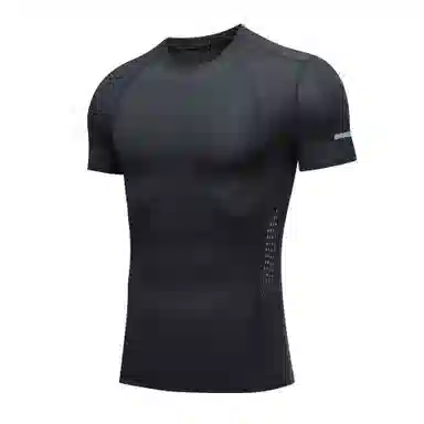 玉儿恋 跑步运动紧身服透气修身薄款高弹速干短袖健身衣 男款