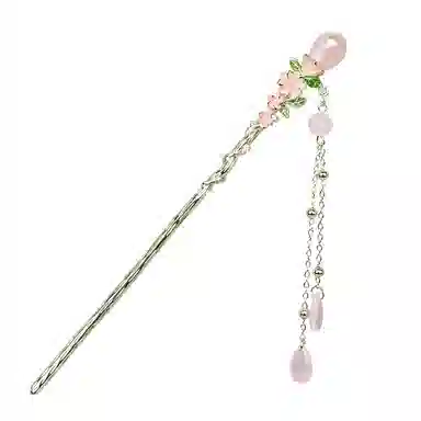 彤彤兔 汉服头饰珍珠花朵流苏日常佩戴丸子头盘头子发钗优雅 合金 发簪 女款