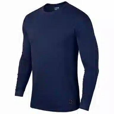 浪莎 针织长袖衫户外速干衣跑步圆领健身衣 男款