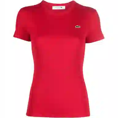 Lacoste Embroidered Crew Neck T-Shirt White