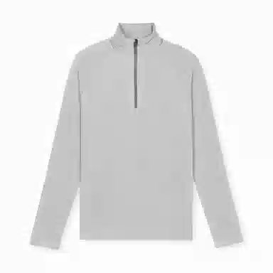 浪莎 高领修身加绒半拉链跑步训练长袖健身衣 男款