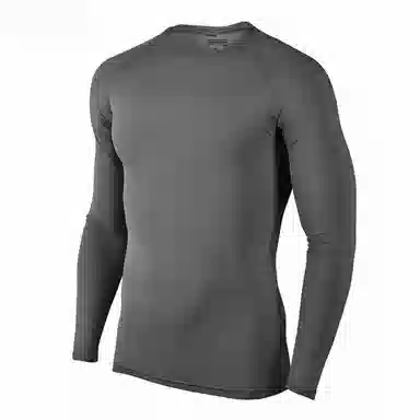 浪莎 针织长袖衫户外速干衣跑步圆领健身衣 男款