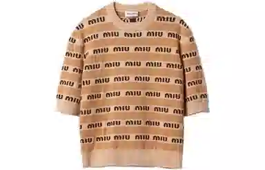 Miu Miu SS23 Logo Sweater Brown