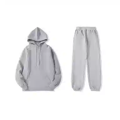 我是大卫 纯色连帽韩系宽松休闲卫衣套装 男女同款