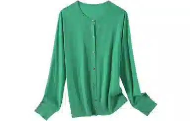 恒源祥 精纺圆领长袖薄款开衫毛衣 女款