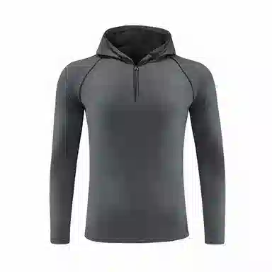 浪莎 训练连帽薄款速干透气弹力休闲健身衣 男款