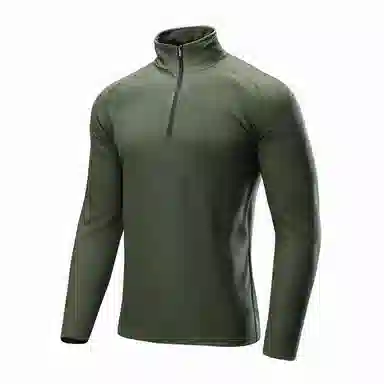 浪莎 速干运动上衣半拉链立领长袖健身衣 男款