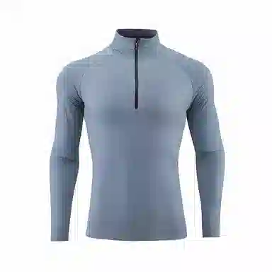 浪莎 户外运动长袖半拉链立领跑步健身衣 男款