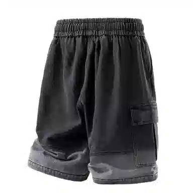 宜而爽 美式复古潮流宽松牛仔短裤 男女同款