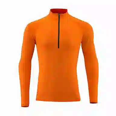 浪莎 跑步休闲拉链训练长袖速干立领反光条健身衣 男款