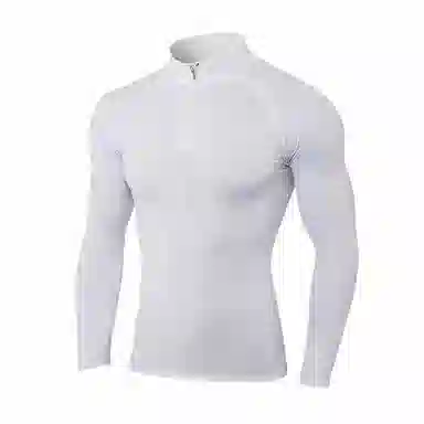 浪莎 高弹紧身运动跑步训练长袖保暖立领健身衣 男款