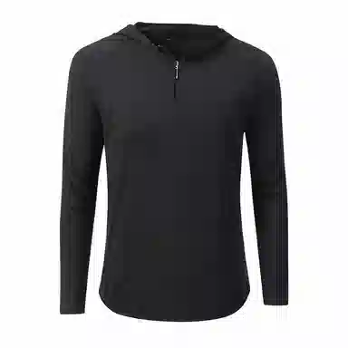 浪莎 纯色运动连帽速干衣健身衣 男款