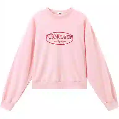 【dme】 字母圆领宽松卫衣 女款 贝壳粉