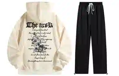 A.X.S.K Vintage Cross Rose Hoodie Set