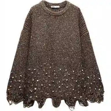 ZARA Sweater Brown