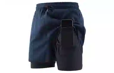 王者荣耀 鲁班七号款 美式基础款反光印花简约篮球跑步训练透气假两件紧身运动休闲短裤 男女同款