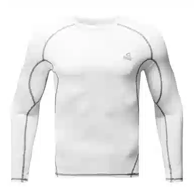 匹克 透气运动高弹长袖跑步健身衣 男女同款 白色