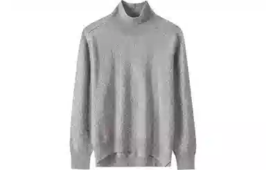 恒源祥 纯色半高领针织套头花纱毛衣 女款