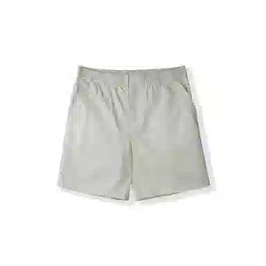 我是大卫 美式复古纯色简约宽松直筒五分休闲短裤 男女同款 白色