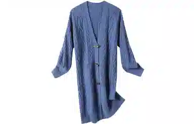 恒源祥 休闲复古绞花纯色长袖毛衣 女款