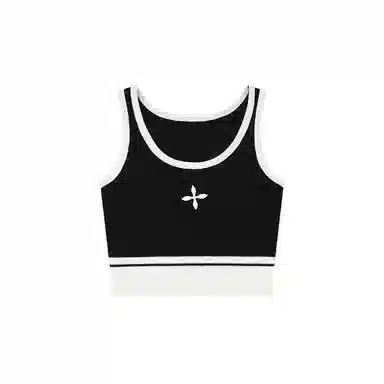 花蔓色 撞色修身短款针织衫 女款