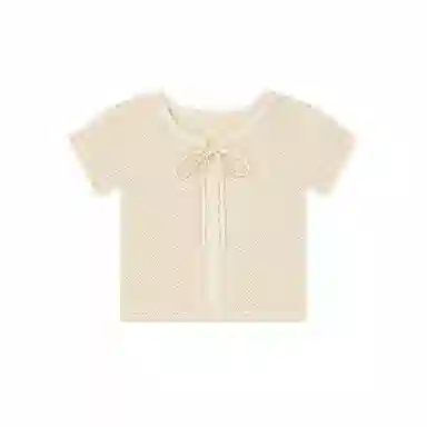 花蔓色 纯色短款修身短袖针织衫 女款