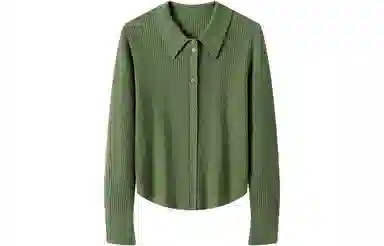 恒源祥 纯色修身羊毛衫坑条毛衣 女款