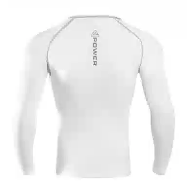 匹克 透气运动高弹长袖跑步健身衣 男女同款 白色