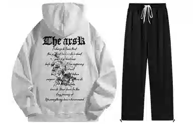 A.X.S.K Vintage Cross Rose Hoodie Set