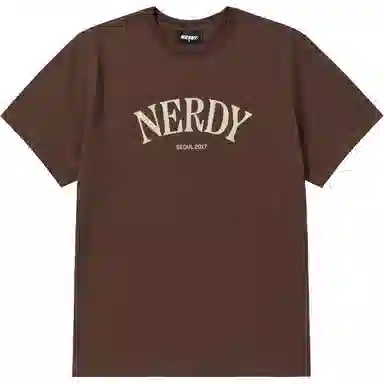 NERDY Crewneck T-Shirt Brown