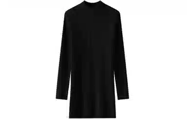 恒源祥 纯色中长款坑条毛衣 女款