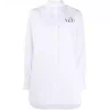 Valentino Logo Cotton Shirt White