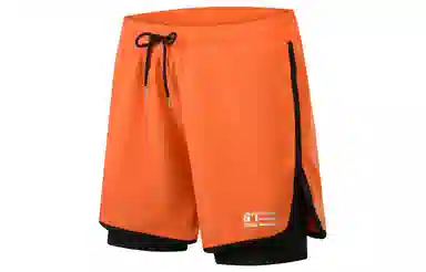 王者荣耀 鲁班七号款 美式基础款反光印花简约篮球跑步训练透气假两件紧身运动休闲短裤 男女同款