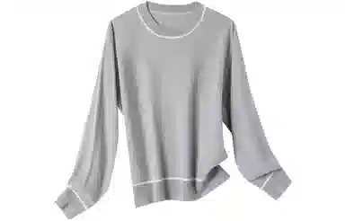 恒源祥 休闲纯色简约套头圆领毛衣 女款