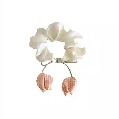 丹琴 甜美少女郁金香发绳女森系玫瑰花苞大肠头绳马尾扎头发发饰 布艺 发圈 女款