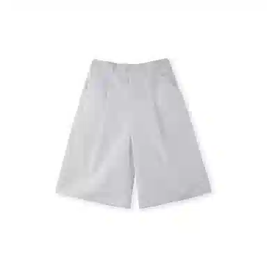 我是大卫 日系百搭轻薄透气高级感小众宽松五分裤休闲短裤 男女同款 白色