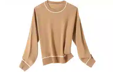 恒源祥 休闲纯色简约套头圆领毛衣 女款