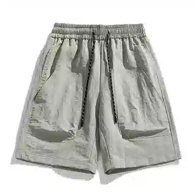 北极绒 宽松纯色舒适薄款五分休闲短裤 男款