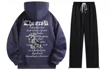 A.X.S.K Vintage Cross Rose Hoodie Set